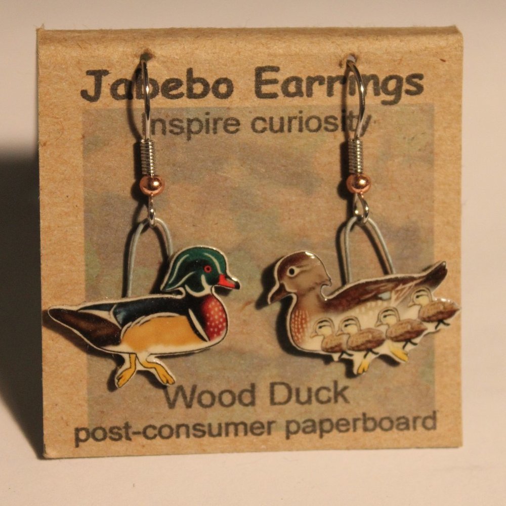 Jabebo Wood Duck Earrings